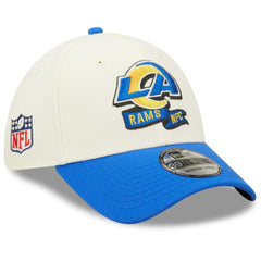Los Angeles Rams New Era 2022 Sideline 39THIRTY 2-Tone Flex Hat - Cream/Royal - NFL
