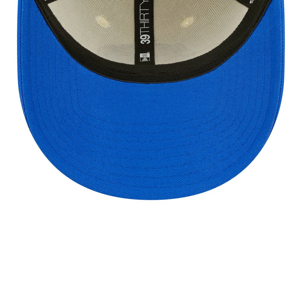 Los Angeles Rams New Era 2022 Sideline 39THIRTY 2-Tone Flex Hat - Cream/Royal - NFL