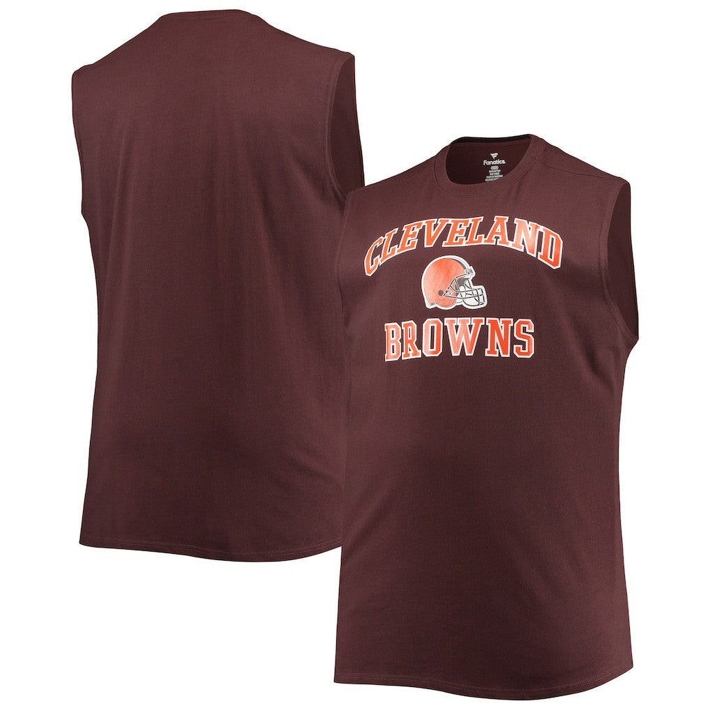 Cleveland Browns Big & Tall Muscle Tank Top - Brown - NFL
