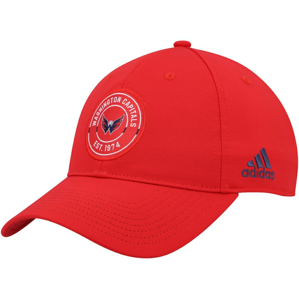 Washington Capitals adidas Team Circle Slouch Adjustable Hat - Red | Adidas near me