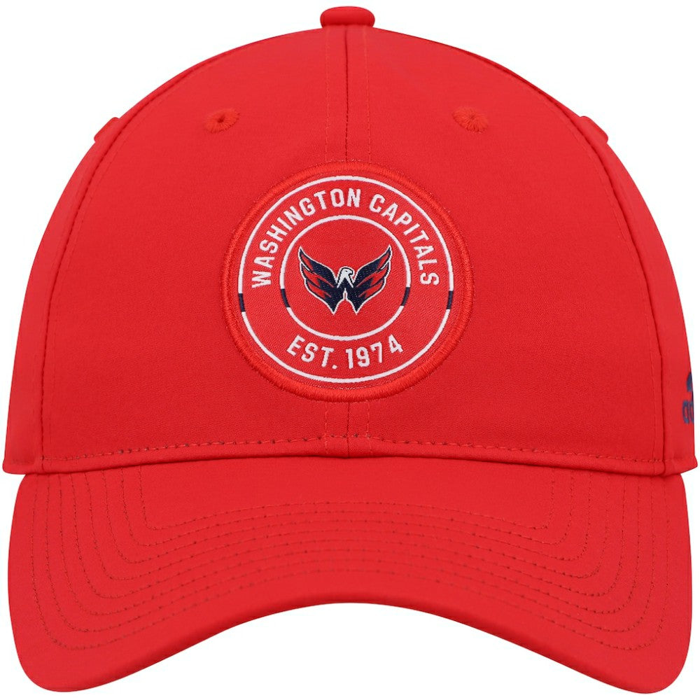 Washington Capitals adidas Team Circle Slouch Adjustable Hat - Red | Adidas near me