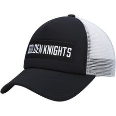 Vegas Golden Knights adidas Team Plate Trucker Snapback Hat - Black/White | Adidas on sale