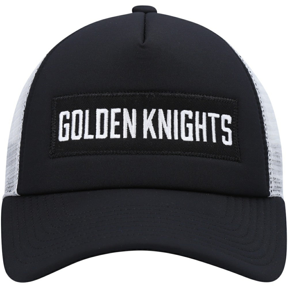 Vegas Golden Knights adidas Team Plate Trucker Snapback Hat - Black/White | Adidas on sale