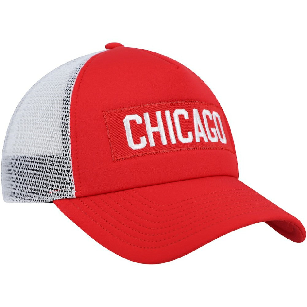 Chicago Blackhawks adidas Team Plate Trucker Snapback Hat - Red/White | Adidas discount