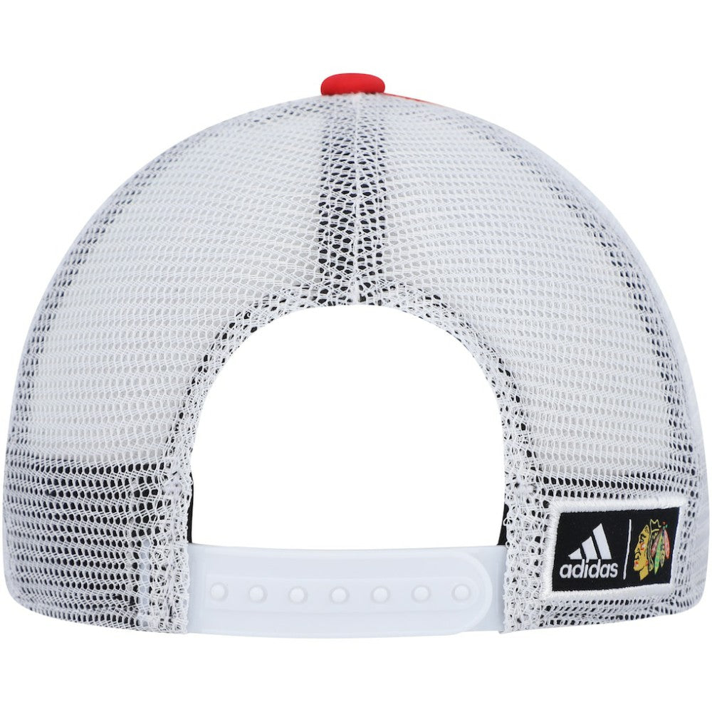 Chicago Blackhawks adidas Team Plate Trucker Snapback Hat - Red/White | Adidas discount