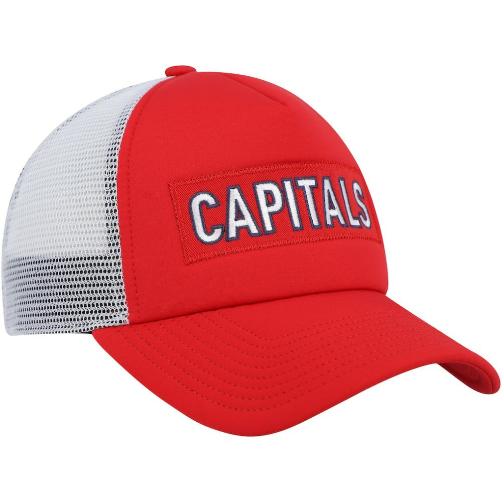 Washington Capitals adidas Team Plate Trucker Snapback Hat - Red/White | Adidas on sale
