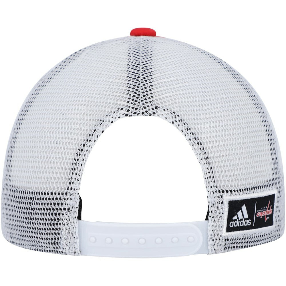Washington Capitals adidas Team Plate Trucker Snapback Hat - Red/White | Adidas on sale