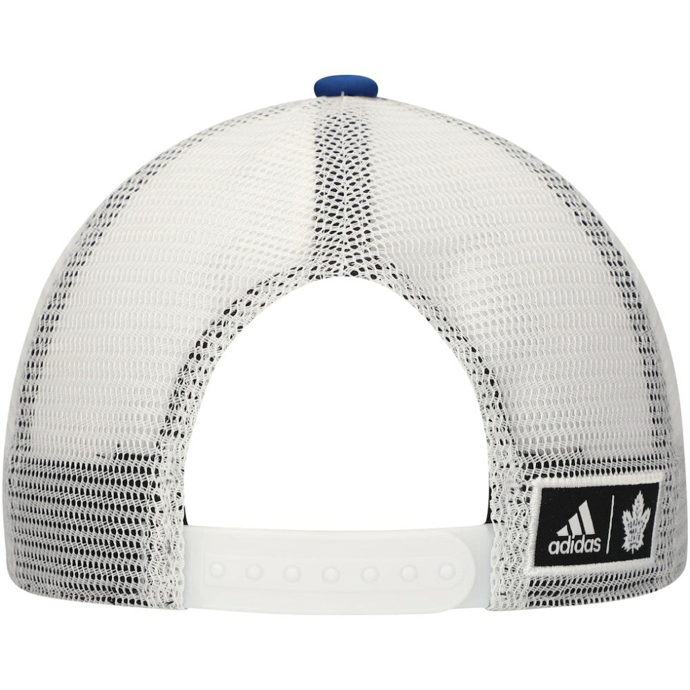 Toronto Maple Leafs adidas Team Plate Trucker Snapback Hat - Blue/White | Adidas sale