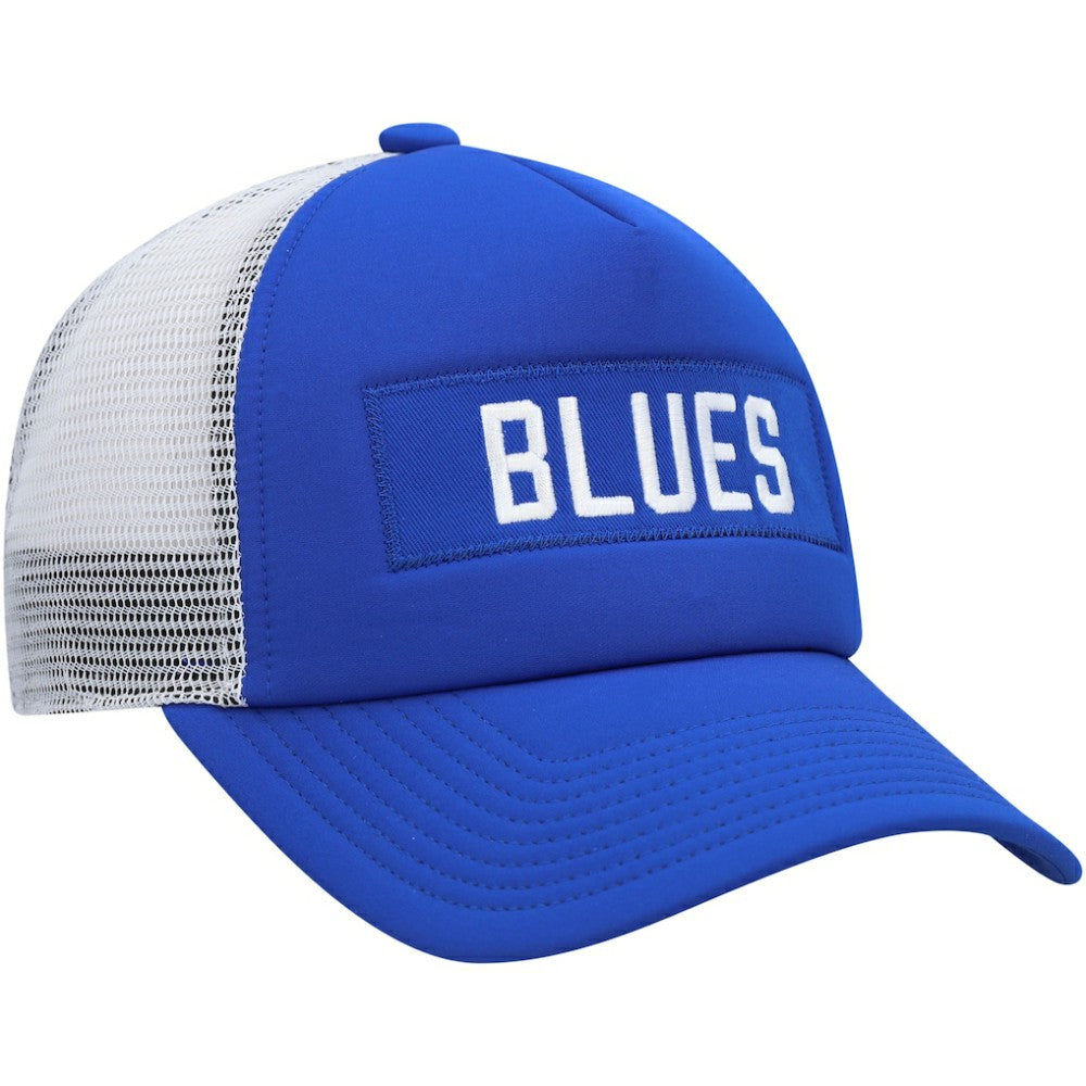 St. Louis Blues adidas Team Plate Trucker Snapback Hat - Blue/White | Adidas on sale