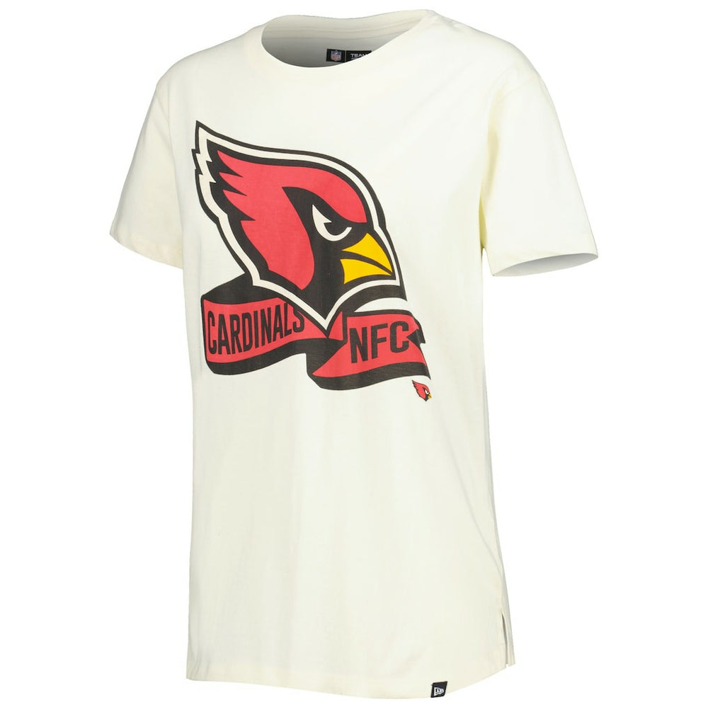 Arizona Cardinals New Era Women's Chrome Sideline T-Shirt - Cream - NFL