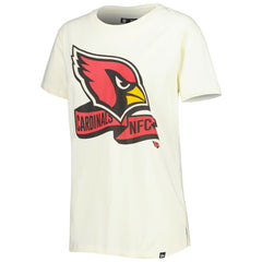 Arizona Cardinals New Era Women's Chrome Sideline T-Shirt - Cream - NFL