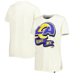 Los Angeles Rams New Era Women's Chrome Sideline T-Shirt - Cream - NFL