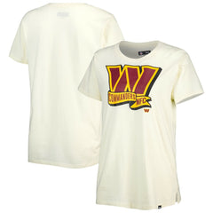 Washington Commanders New Era Women's Chrome Sideline T-Shirt - Cream - NFL