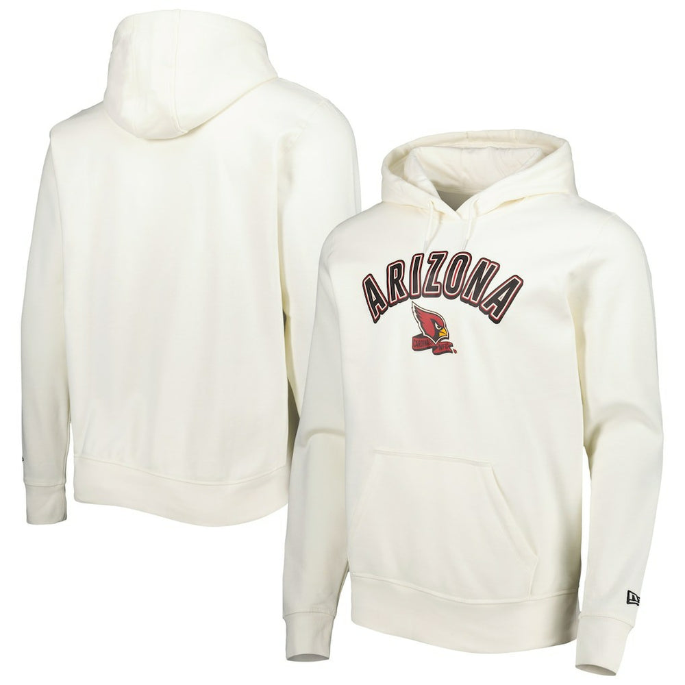 Arizona Cardinals New Era Sideline Chrome Pullover Hoodie - Cream - NFL