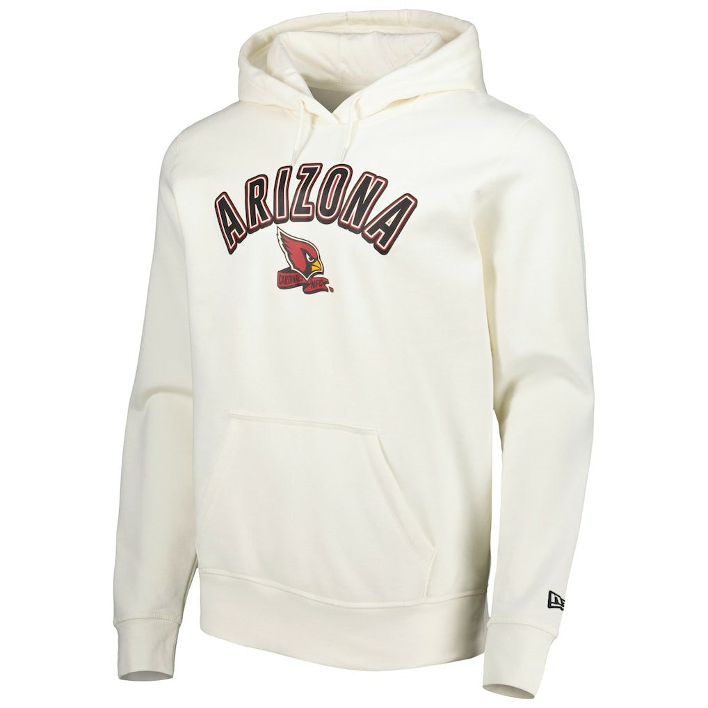 Arizona Cardinals New Era Sideline Chrome Pullover Hoodie - Cream - NFL