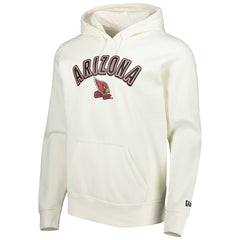 Arizona Cardinals New Era Sideline Chrome Pullover Hoodie - Cream - NFL