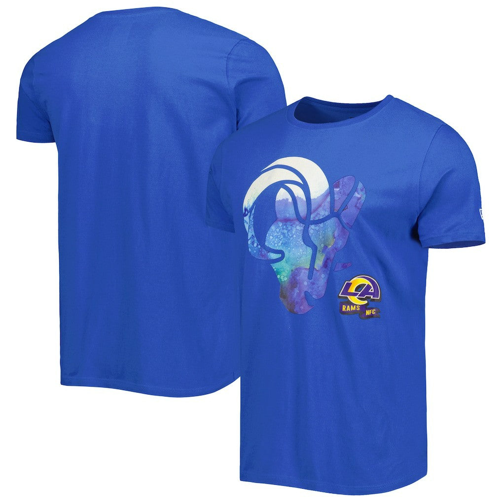 Los Angeles Rams New Era 2022 Sideline Ink Dye T-Shirt - Royal - NFL