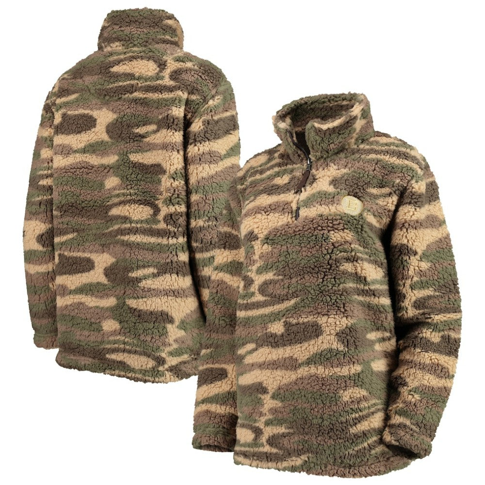 Boston Bruins G-III Sports by Carl Banks Women's Sherpa Quarter-Zip Jacket - Camo | NHL on sale