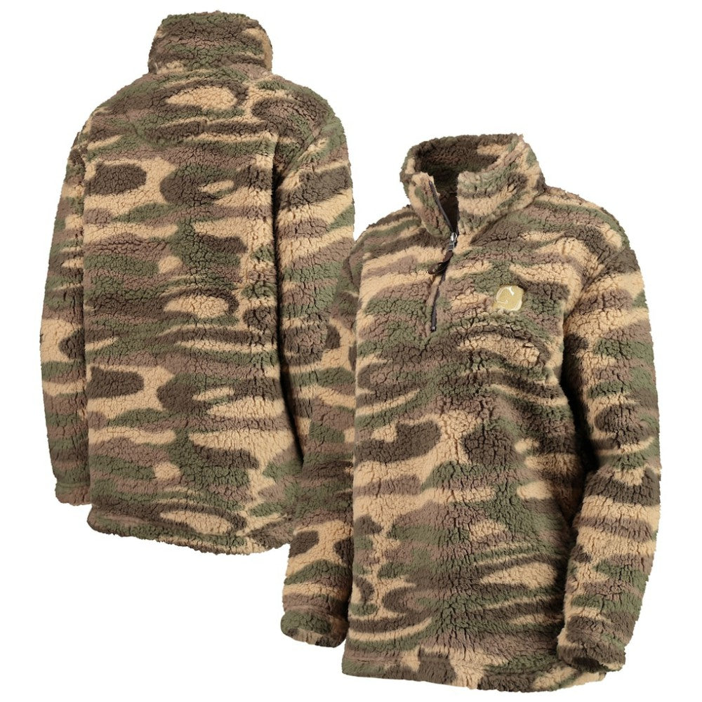 New Jersey Devils G-III Sports by Carl Banks Women's Sherpa Quarter-Zip Jacket - Camo | NHL Lifestyle