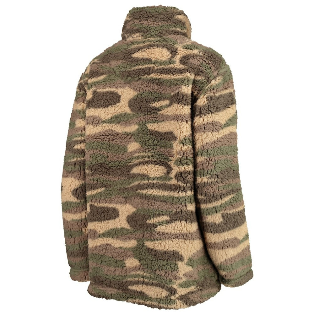 New Jersey Devils G-III Sports by Carl Banks Women's Sherpa Quarter-Zip Jacket - Camo | NHL Lifestyle