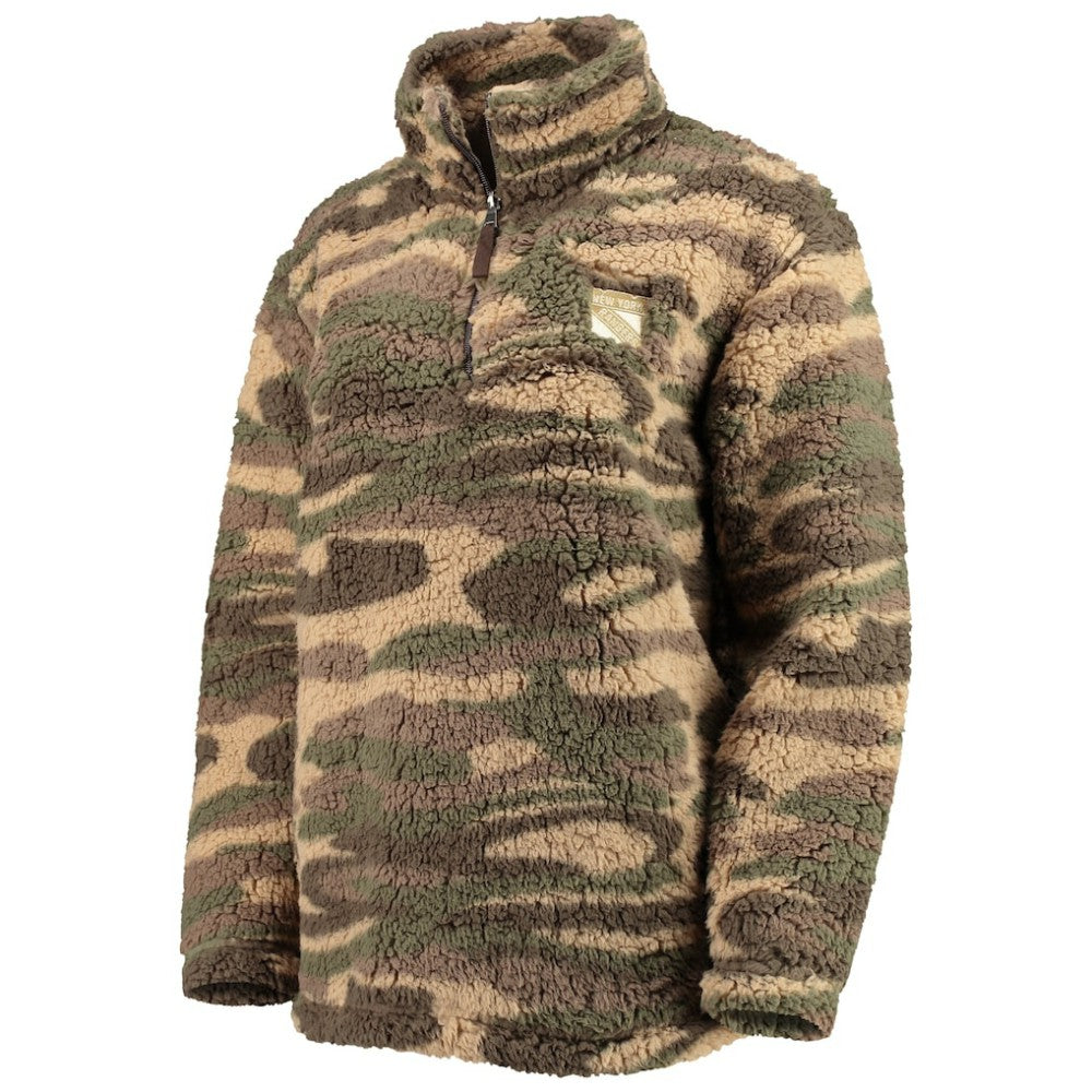 New York Rangers G-III Sports by Carl Banks Women's Sherpa Quarter-Zip Jacket - Camo | NHL on sale