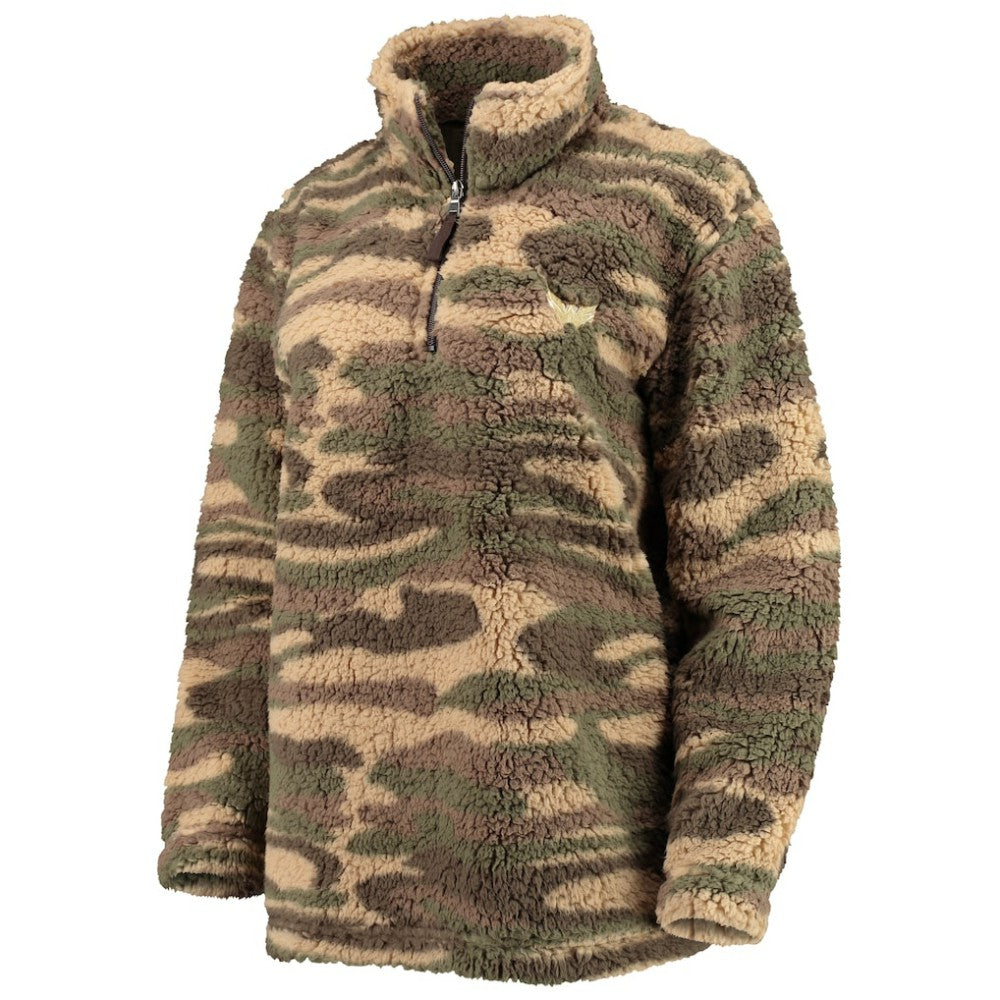 Washington Capitals G-III Sports by Carl Banks Women's Sherpa Quarter-Zip Jacket - Camo | NHL Lifestyle