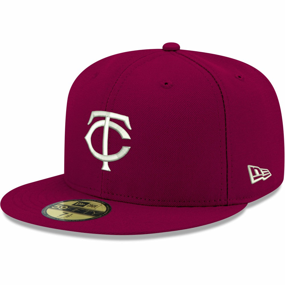 Minnesota Twins New Era White Logo 59FIFTY Fitted Hat for sale