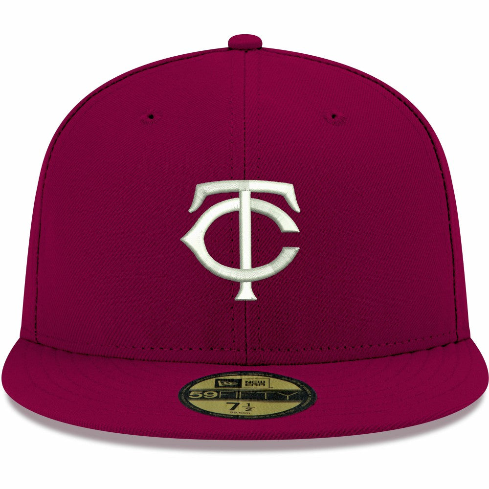 Minnesota Twins New Era White Logo 59FIFTY Fitted Hat for sale