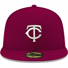 Minnesota Twins New Era White Logo 59FIFTY Fitted Hat for sale
