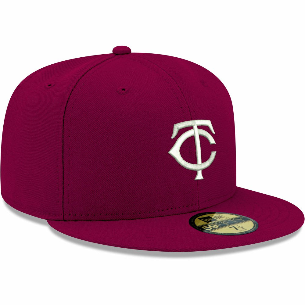 Minnesota Twins New Era White Logo 59FIFTY Fitted Hat for sale