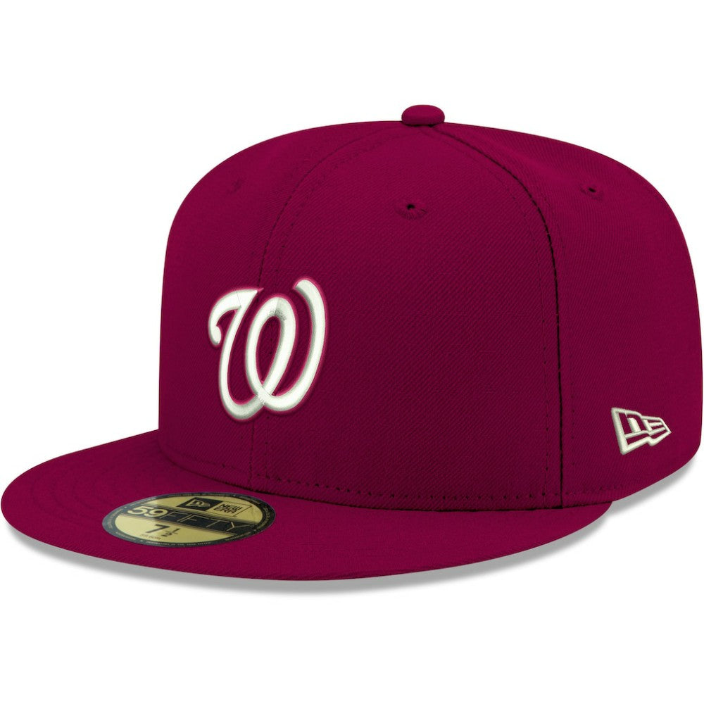 Washington Nationals New Era White Logo 59FIFTY Fitted Hat for sale
