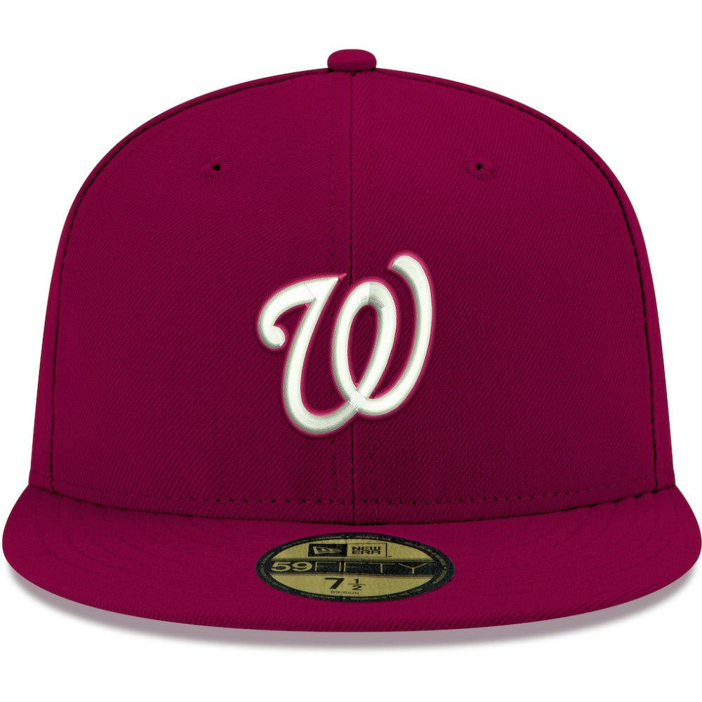 Washington Nationals New Era White Logo 59FIFTY Fitted Hat for sale