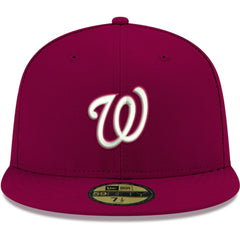 Washington Nationals New Era White Logo 59FIFTY Fitted Hat for sale