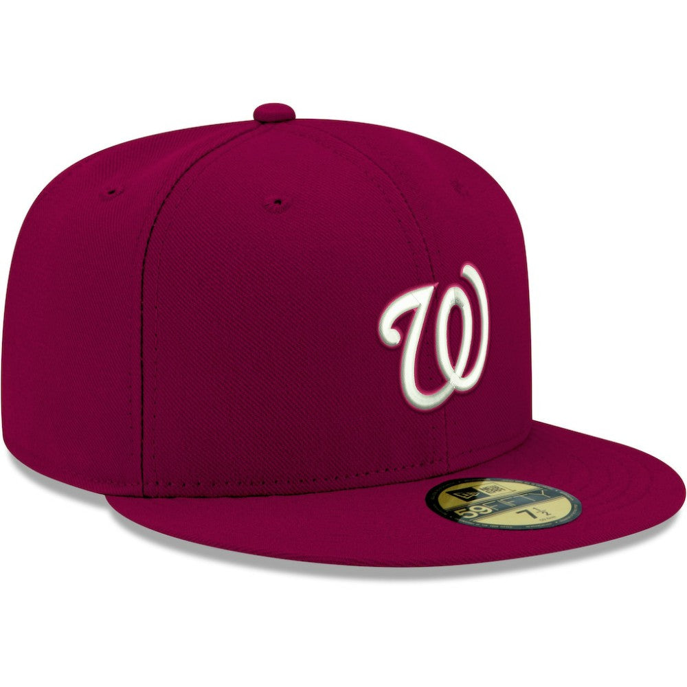 Washington Nationals New Era White Logo 59FIFTY Fitted Hat for sale