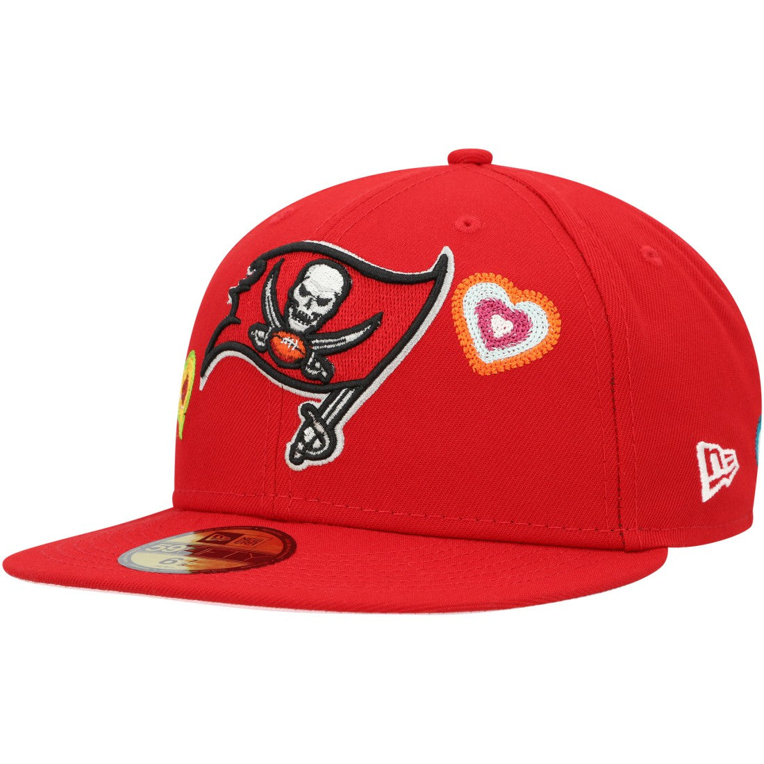 Tampa Bay Buccaneers New Era Chain Stitch Heart 59FIFTY Fitted Hat - Scarlet - NFL