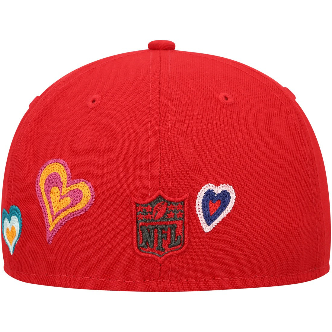 Tampa Bay Buccaneers New Era Chain Stitch Heart 59FIFTY Fitted Hat - Scarlet - NFL