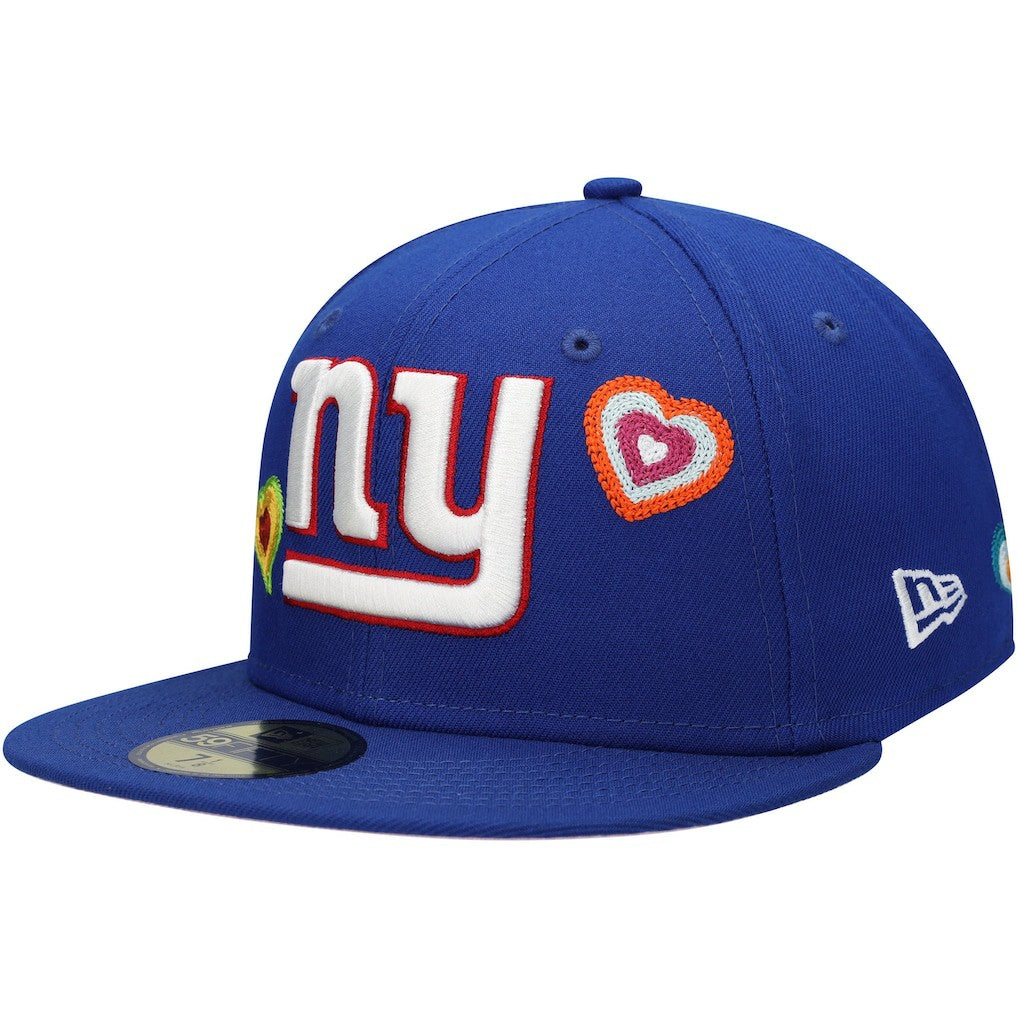 New York Giants New Era Chain Stitch Heart 59FIFTY Fitted Hat - Royal - NFL