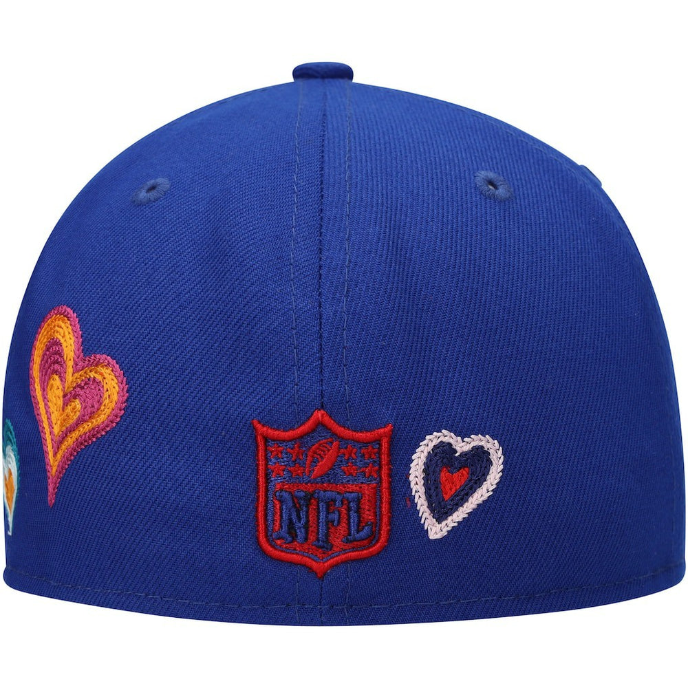 New York Giants New Era Chain Stitch Heart 59FIFTY Fitted Hat - Royal - NFL