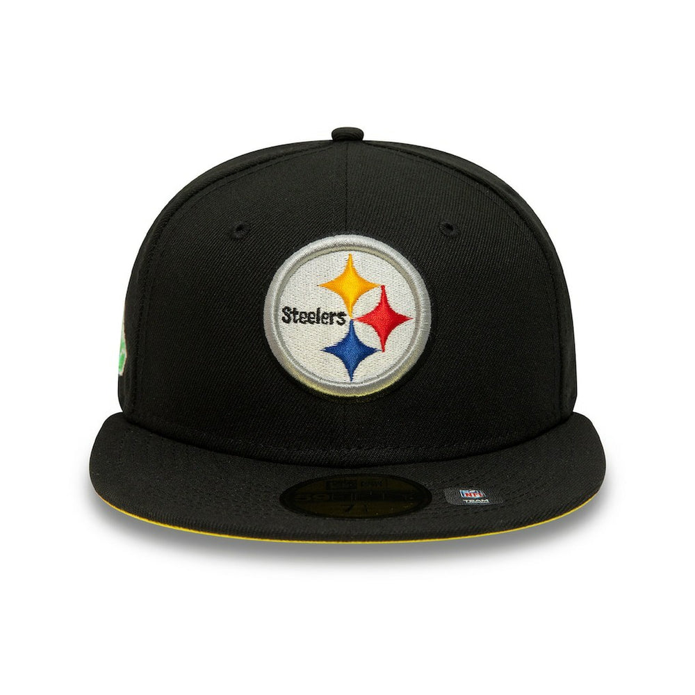Pittsburgh Steelers New Era Super Bowl XL Citrus Pop 59FIFTY Fitted Hat - Black - NFL