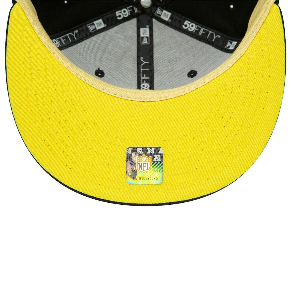 Pittsburgh Steelers New Era Super Bowl XL Citrus Pop 59FIFTY Fitted Hat - Black - NFL