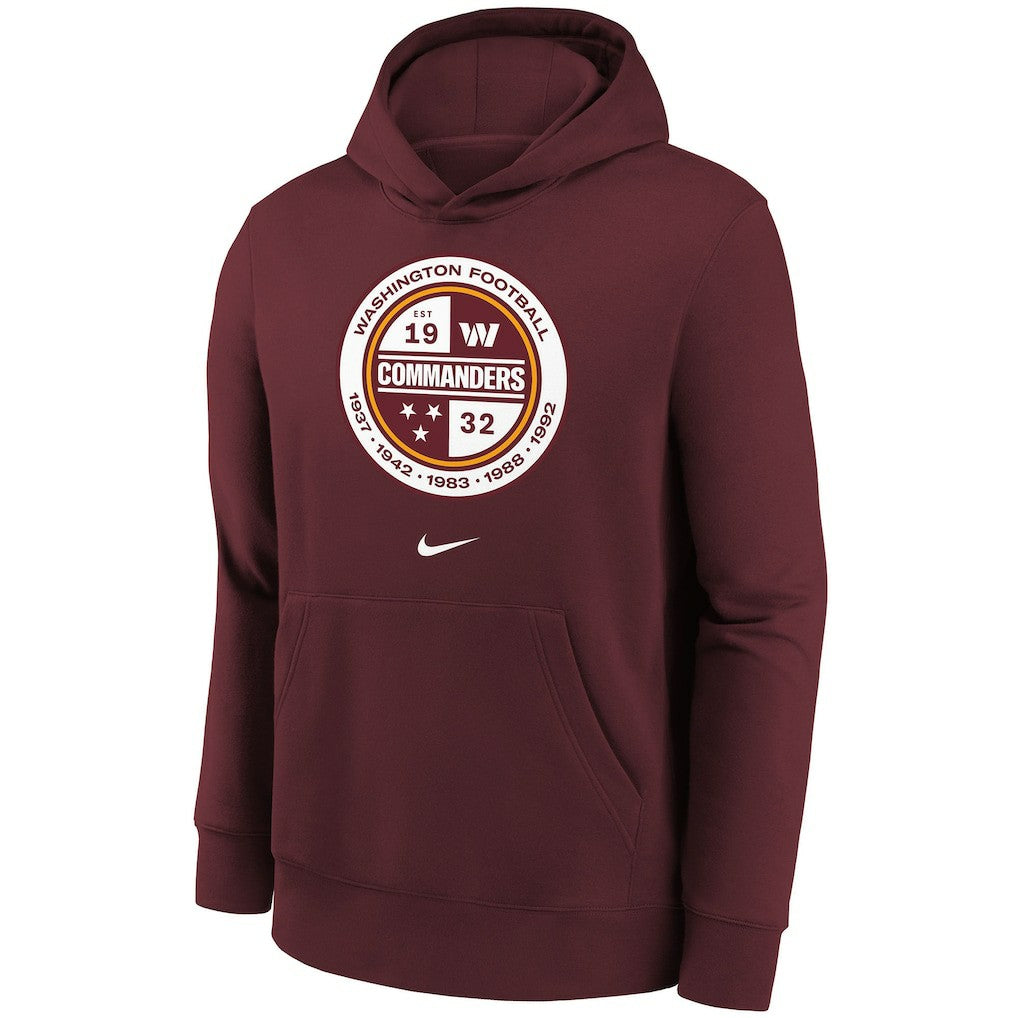 Washington Commanders Youth Alternate Logo Pullover Hoodie - Burgundy - Nike