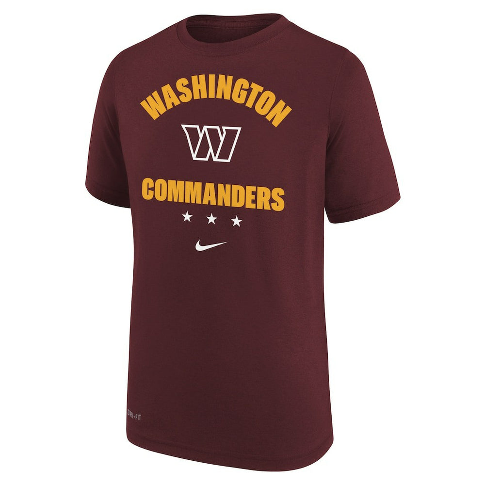 Washington Commanders Youth Team Athletic Performance T-Shirt - Burgundy - Nike