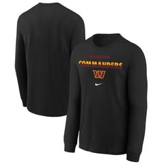 Washington Commanders Youth Team Color Split Long Sleeve T-Shirt - Black - Nike