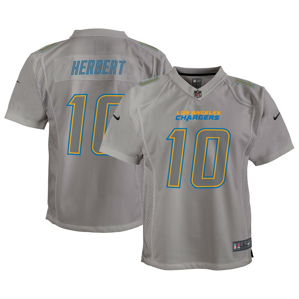 Justin Herbert Los Angeles Chargers Youth Atmosphere Game Jersey - Gray - Nike
