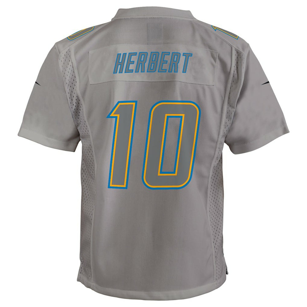 Justin Herbert Los Angeles Chargers Youth Atmosphere Game Jersey - Gray - Nike