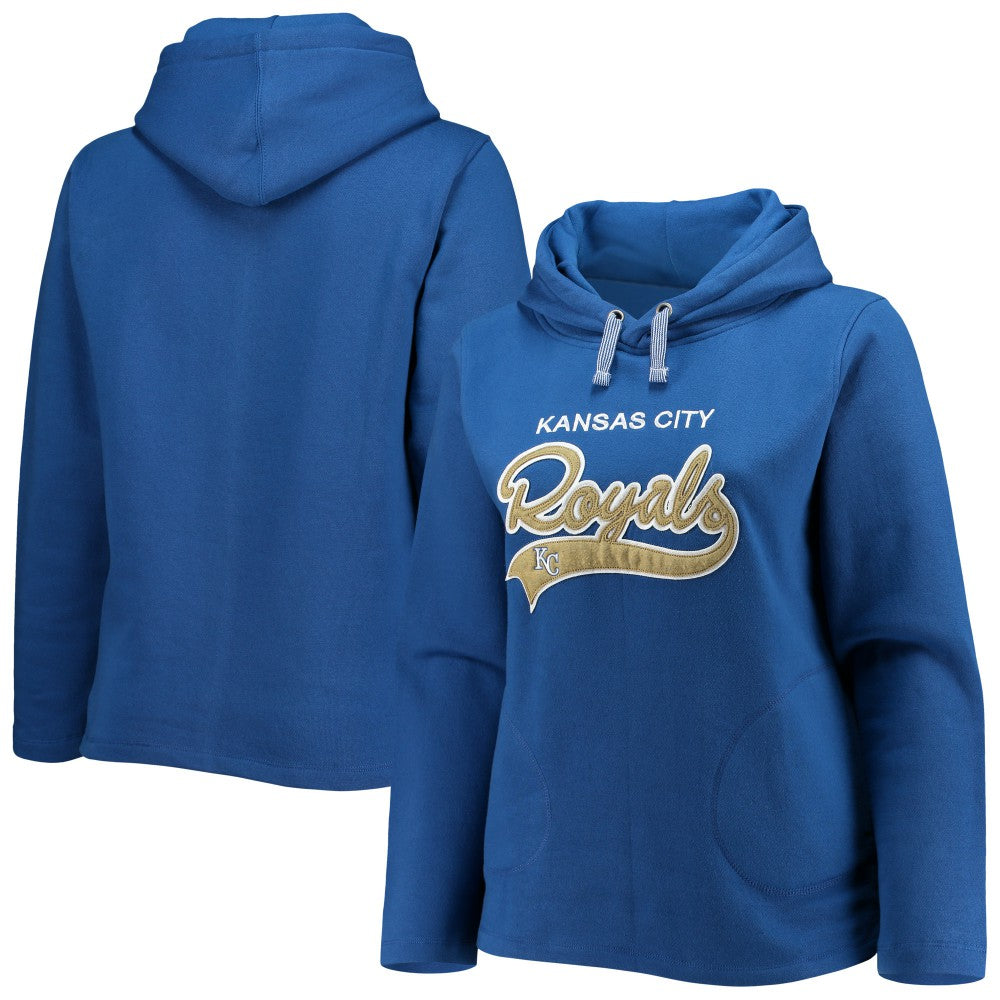 Kansas City Royals Soft as a Grape Women's Plus Size Side Split Pullover Hoodie Online