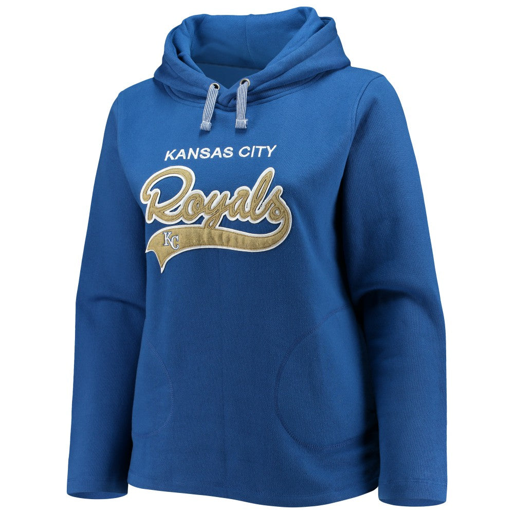 Kansas City Royals Soft as a Grape Women's Plus Size Side Split Pullover Hoodie Online
