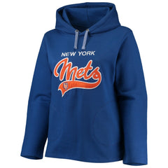 New York Mets Soft as a Grape Women's Plus Size Side Split Pullover Hoodie Sale