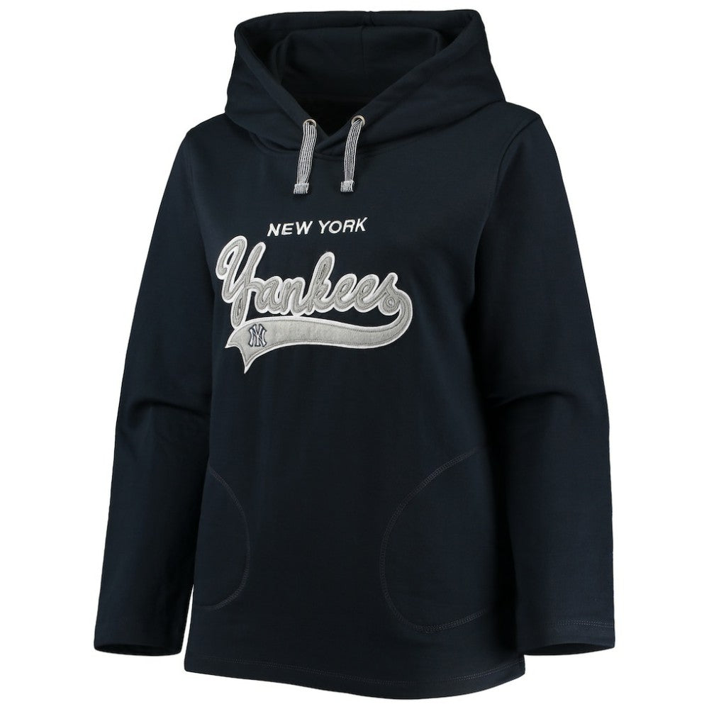 New York Yankees Soft as a Grape Women's Plus Size Side Split Pullover Hoodie Online