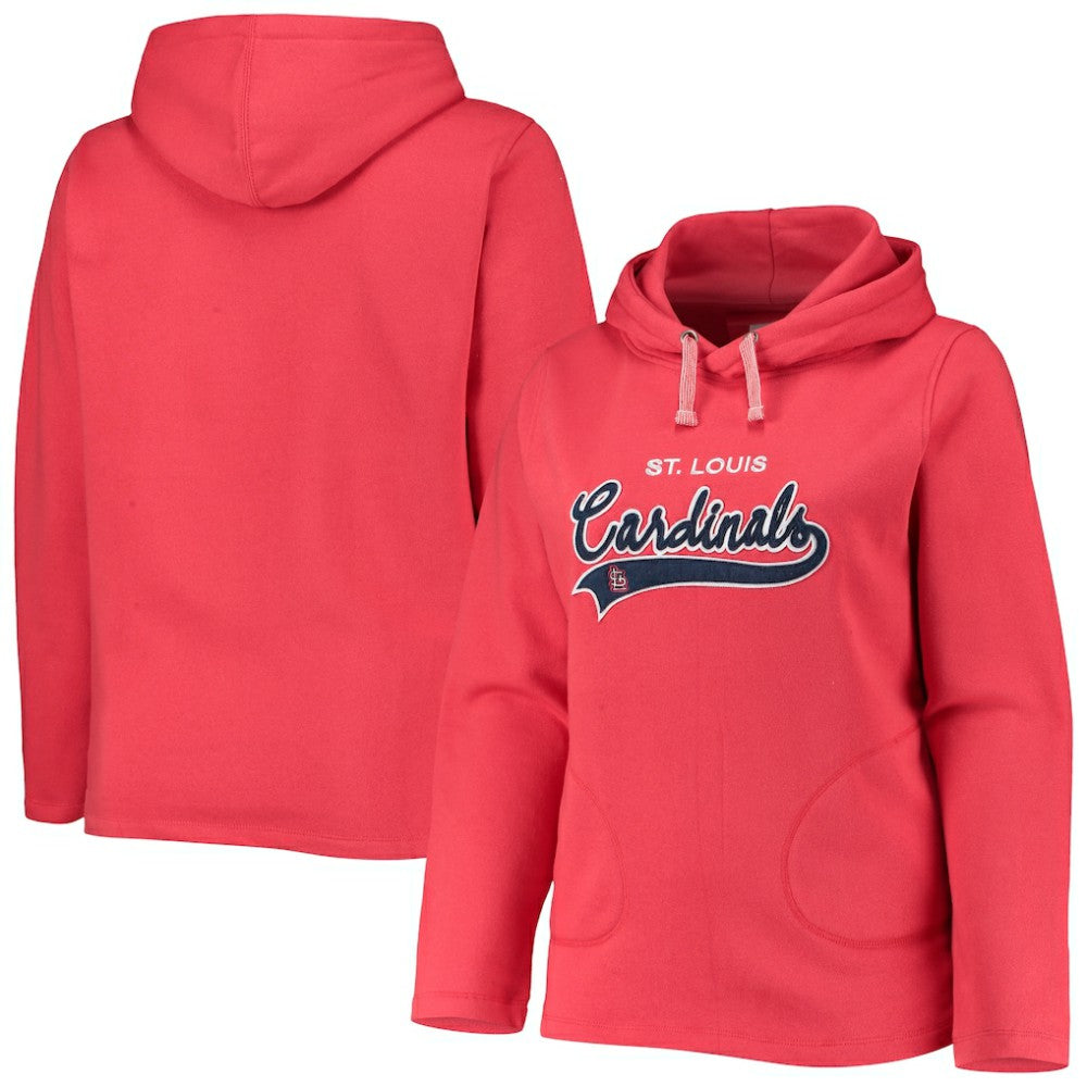 St. Louis Cardinals Soft as a Grape Women's Plus Size Side Split Pullover Hoodie Outlet